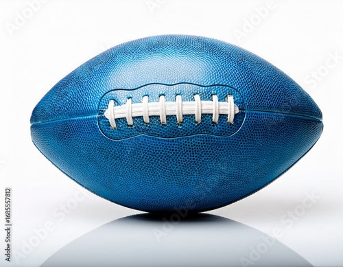 a blue football ball on a white background