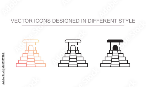 Maya icon design with white background stock illustration