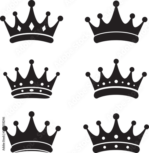 Crown Silhouettes Collection Royal Symbolism and Design Elements