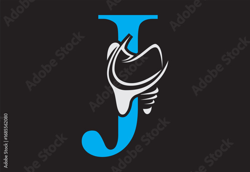 Dental Logo Design. Dentist Logo with latter J