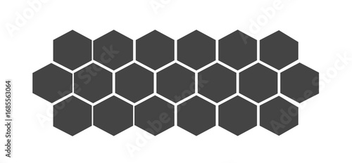Honeycomb photo mosaic with bee collage patterns and hexagon grid layouts. Abstract geometric cells or hand-drawn doodle textures for farm backgrounds.
