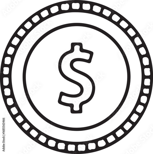 The illustration is clean and graphic, commonly used to represent concepts of money, wealth, finance, savings, or success.
