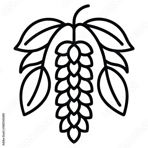  wisteria flower outline icon