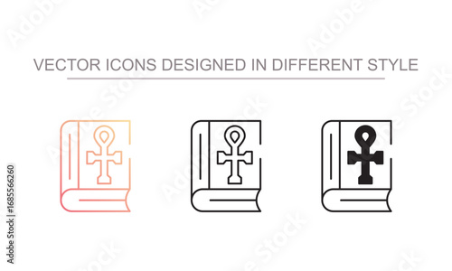 Book icon design with white background stock illustration