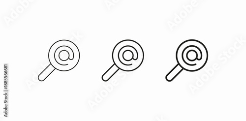 magnifying glass at icon sign vector