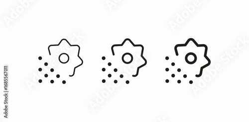 sun with dust particles icon sign vector
