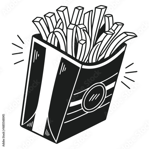 french fries in a box