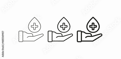 blood donation care icon sign vector