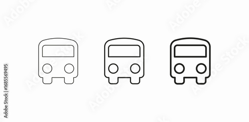 city transit vehicle icon sign vector