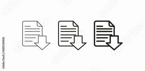 document download arrow icon sign vector