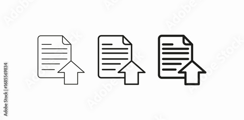 document upload icon sign vector