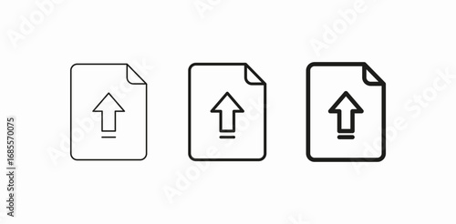 upload file document icon sign vector