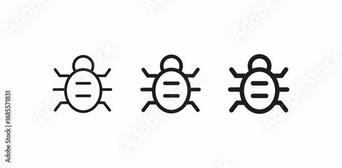 bug problem error icon sign vector