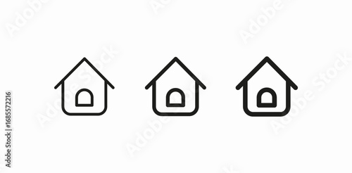 house home building icon sign vector