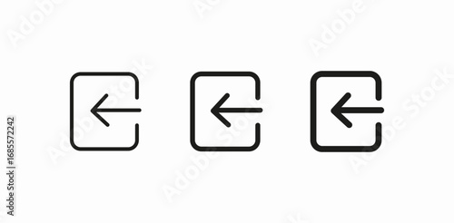 log out arrow icon sign vector