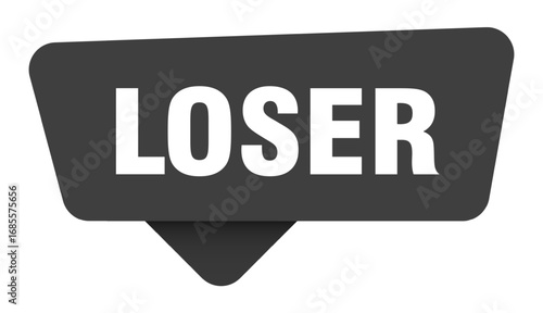 loser black sign isolated on transpatent background. loser sticker