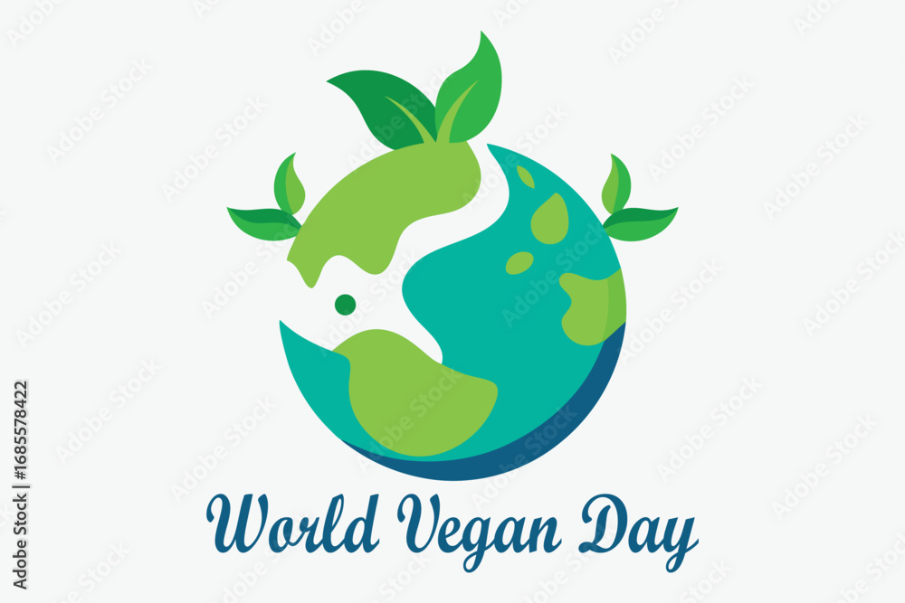 Obraz premium Eco-Friendly Globe Vector | Plant-Based Foods and Green Leaves Illustration