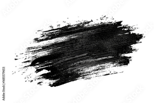 Abstract, dark, textured brushstroke
