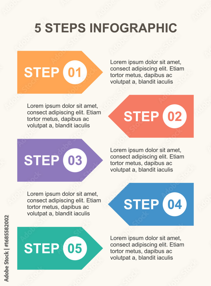 Fototapeta premium Infographics list Creative Timeline Showing Key Milestones and Progress