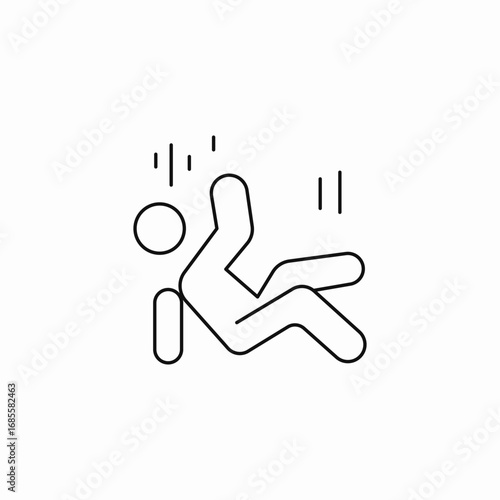 person slipping and falling icon sign vector