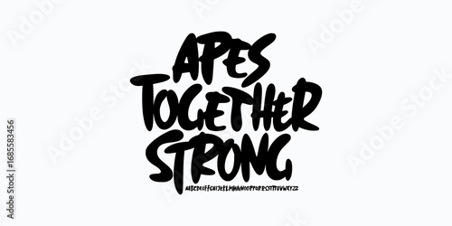 Funky Elegant Font. Graffiti Fonts.Groovy. Creative Hand Drawn Uppercase sign. Street Art Classic Lettering modern serif decorative vintage Fashion Designs Typography concept vector illustration