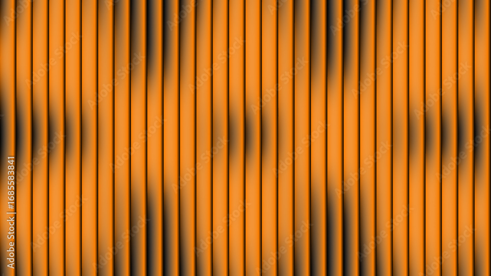 Fototapeta premium Abstract Background warm, modern pattern of vertical, rich orange bars with a subtle black gradient, creating a three-dimensional glass effect