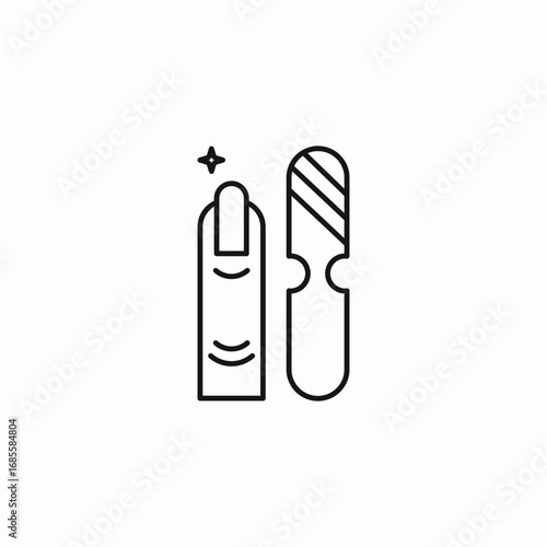 nail and file icon sign vector