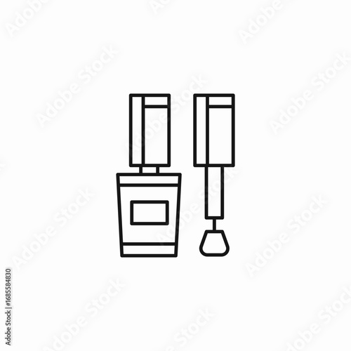 nail polish bottle icon sign vector