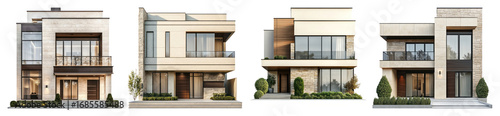 PNG Modern luxury minimalist architectural design, element set on transparent background