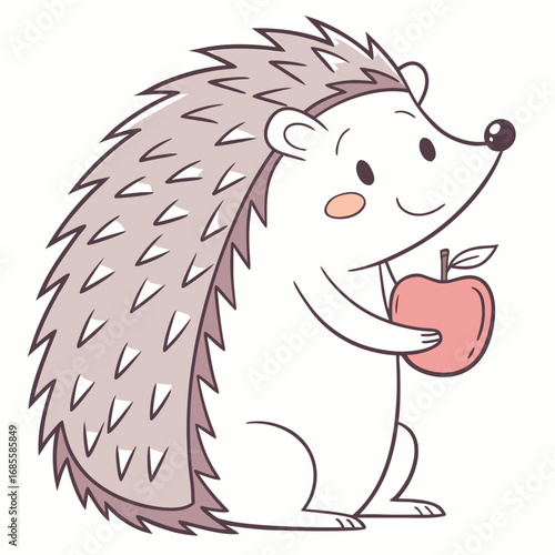 hedgehog and apple