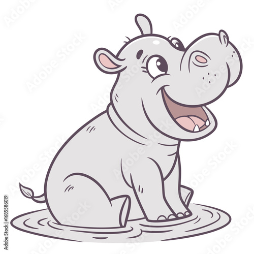 Vector Hippopotamus