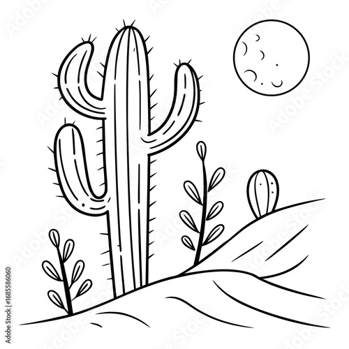 vector illustration of a cactus