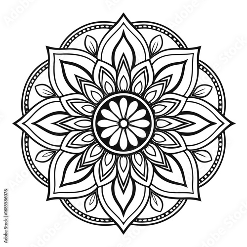 vector flower ornament