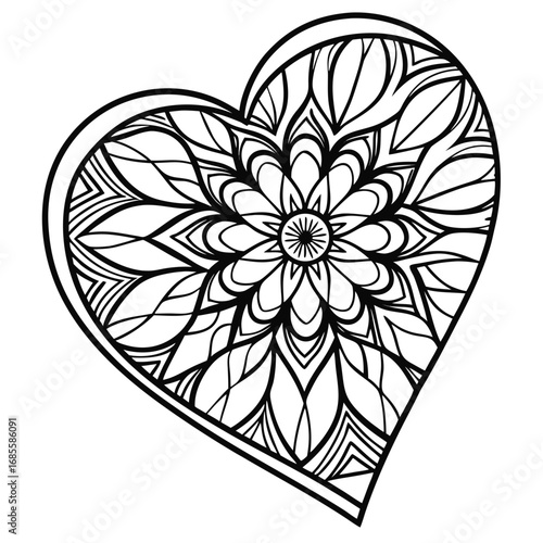 heart with flowers