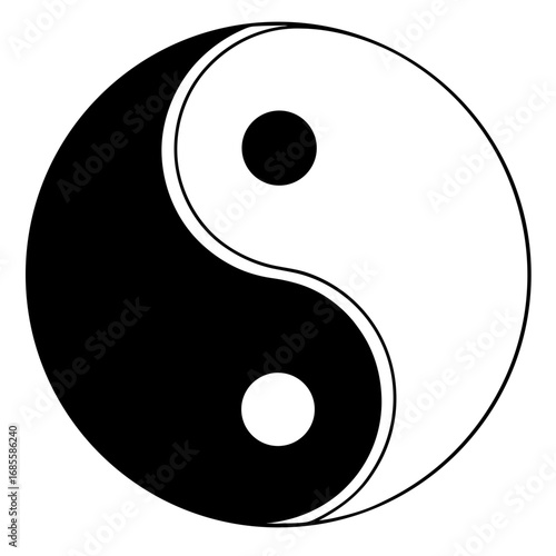 yin yang symbol on white
