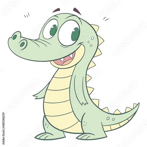 vector illustration of a crocodile