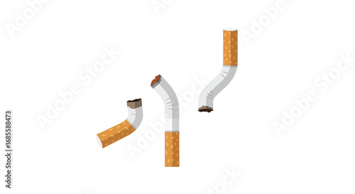 Broken Cigarettes Symbol – Quit Smoking Concept