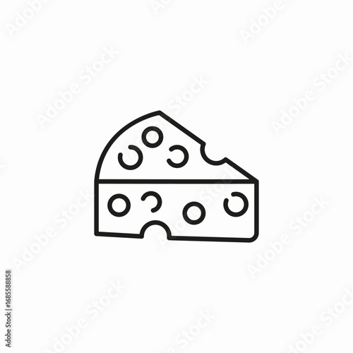 slice of cheese icon sign vector