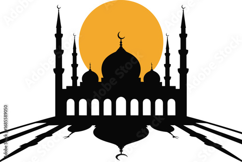 Mosque Silhouette Islamic Architecture Building Religion Muslim Culture