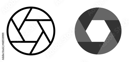 Camera Shutter Icon – Photography Aperture Symbol