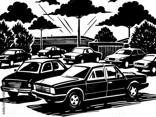 Parking Lot Illustration