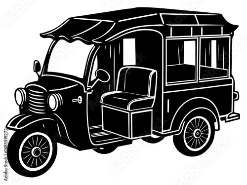 Vintage Tuk Tuk Silhouette