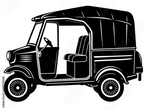Vintage Tuk Tuk Silhouette