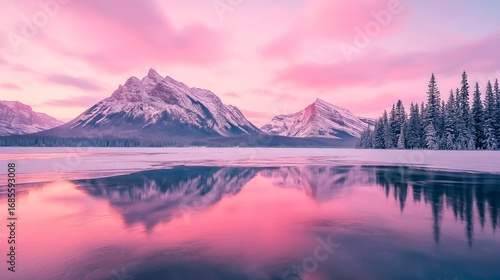 beautiful lake in the mountains