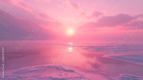 beautiful lake in the mountains