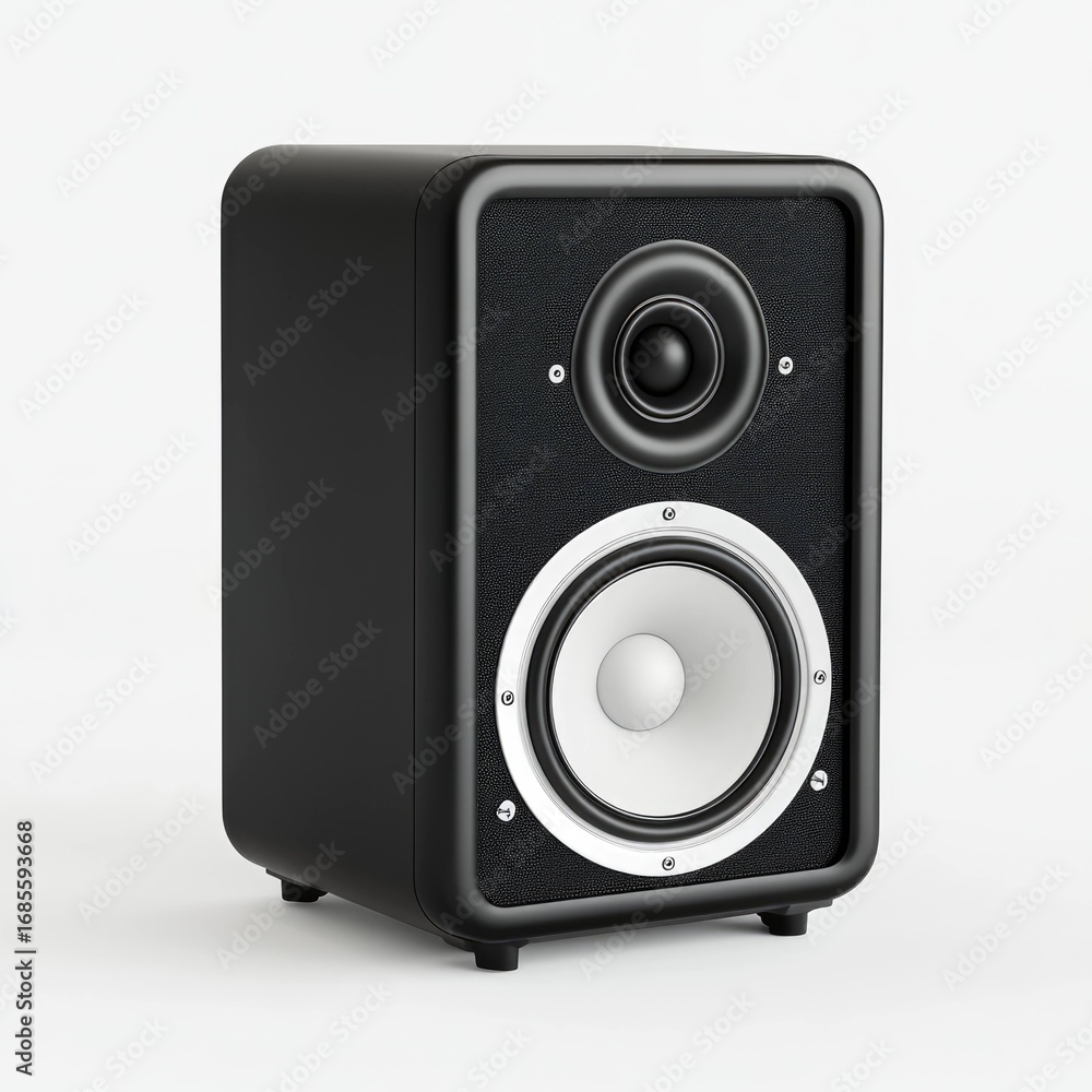 Obraz premium Dynamic audio experience home studio product photography minimalist environment close-up view sound quality