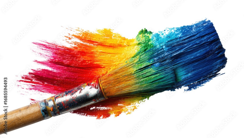 Fototapeta premium Colorful paint brush stroke