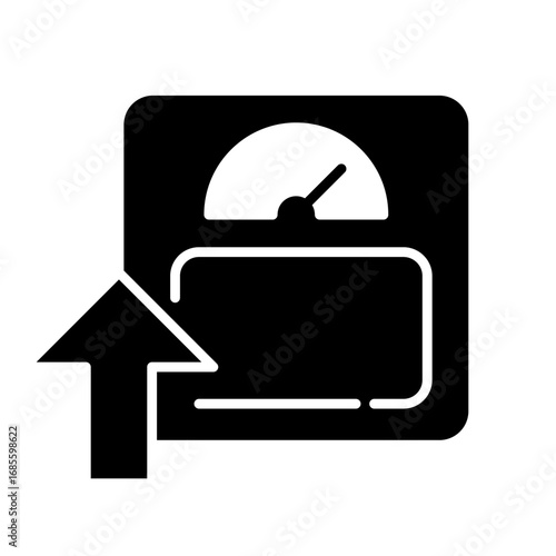 weight gain - solid vector icon