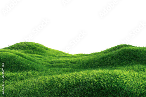 green grass cover sand isolated on transparent background, green grassy hills for poster banner cover design