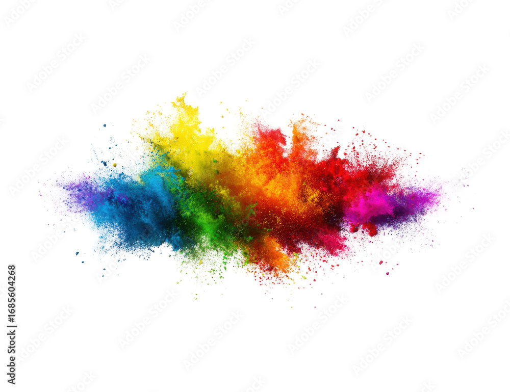 Fototapeta premium Colorful powder cloud explosion